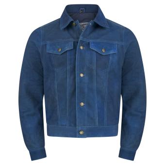 Leder-Jeans Jacke blue 