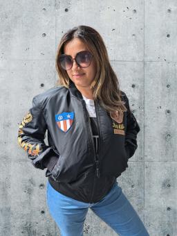 Damen Nylon Bomber 