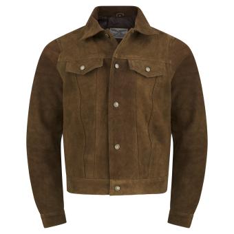 Leder-Jeans Jacke brown 