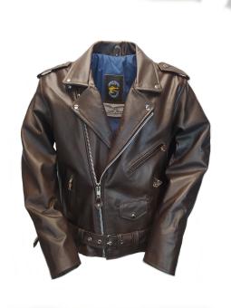 Rockabilly Lederjacke Marlon Brando Braun 