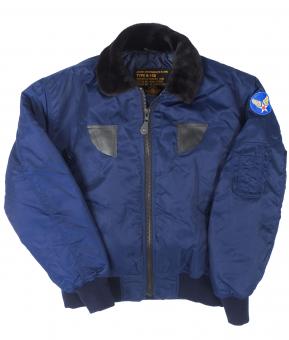 B-15 Nylon Bomber Jacke Blau 