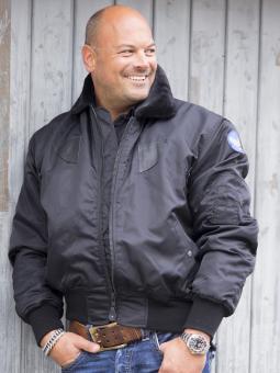 B-15 Nylon Bomber Jacket Schwarz 