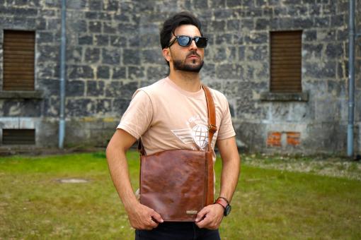 Leder Schultertasche 