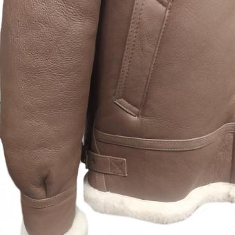 Damen Schaffell Jacke mit Kaputze 