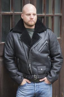 Perfekto Rockabilly Lederjacke  aus  Lammfell 