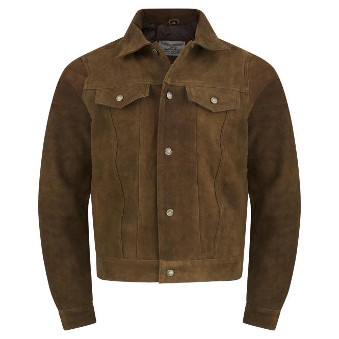 Leder-Jeans Jacke brown 