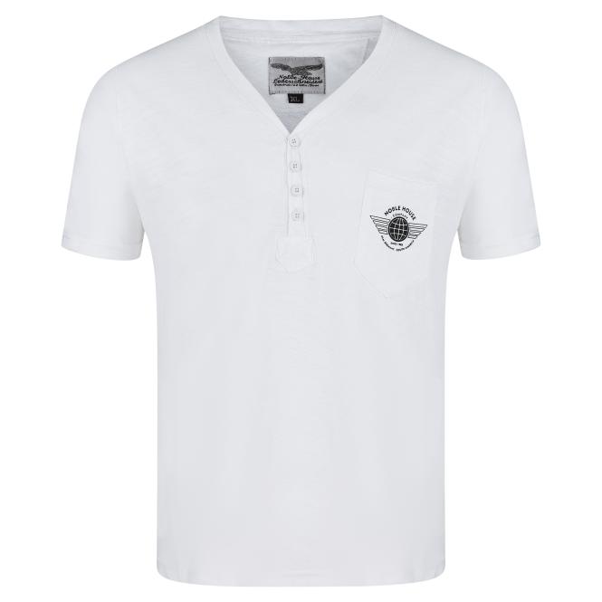 T-Shirt weiß Knopfleiste 