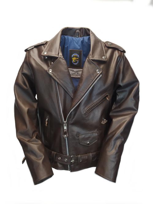 Rockabilly Lederjacke Marlon Brando Braun 